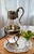 Silver 1980s Elegance Glass Coffee Carafe With Warming Stand, Ep Brass Silver Plated Tea Pot For Sale - Image 8 of 12