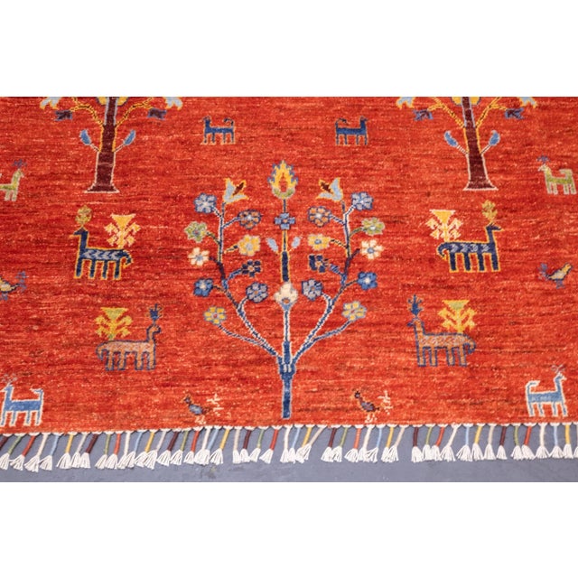 Contemporary Gabbeh Rug 6'8'' X 9'9'' For Sale - Image 4 of 11