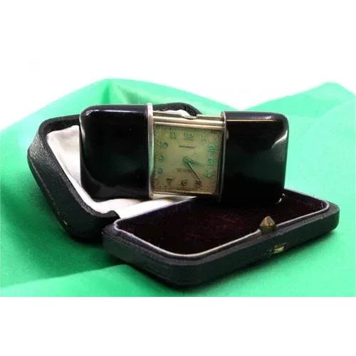 Silver Travel Watch in Silver with Mechanical Movement from Movado For Sale - Image 8 of 8