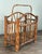 Burnt Bamboo Magazine Rack Chinoiserie Hollywood Regency Rattan Style Holder For Sale In Providence - Image 6 of 7