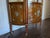 French Style "Etagere" With a Demilune Shape, Hand Painted Floral Marquetry and Lit Back Drop. For Sale - Image 12 of 12