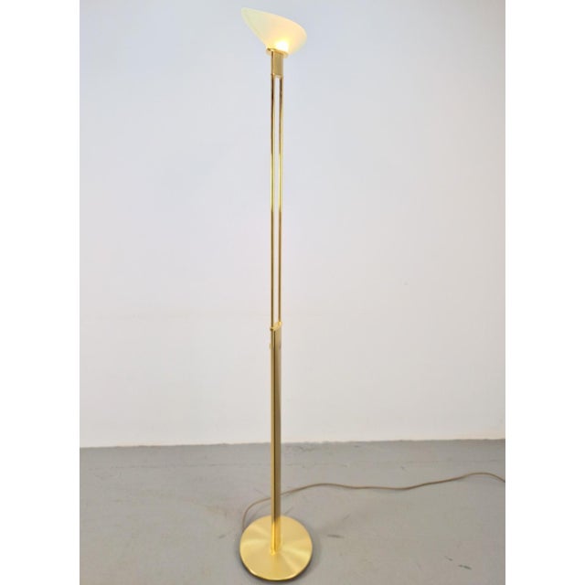 Metal 2517-1-P1 Floor Lamp in Brass and Glass from Holtkotter, 1980s For Sale - Image 7 of 13