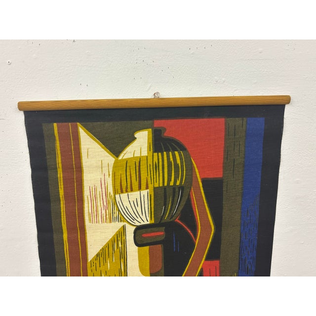 1960s Claeson Roempke Scandinavian Print on Fabric “Study of a Woman” For Sale - Image 5 of 8
