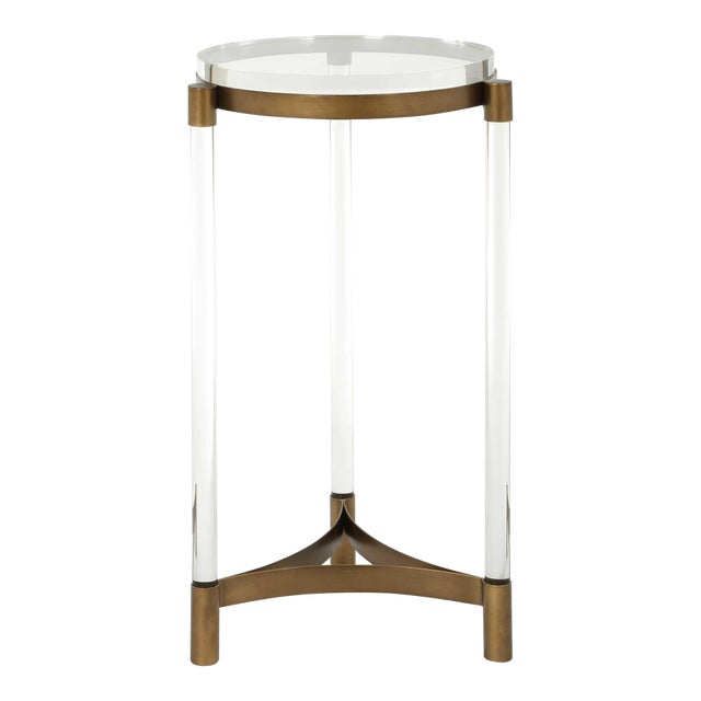 Pereira Round Acrylic Accent Table For Sale
