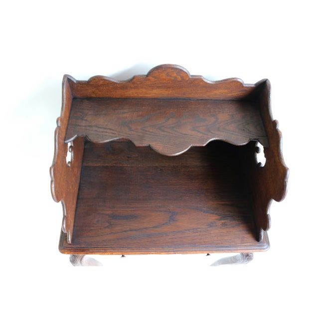Antique French Louis XV Oak Nightstand, 1900s For Sale - Image 9 of 14