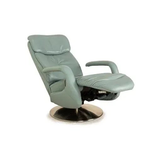 Modern Easyswing Leather Armchair in Blue, Grey & Turquoise from Himolla For Sale - Image 3 of 10