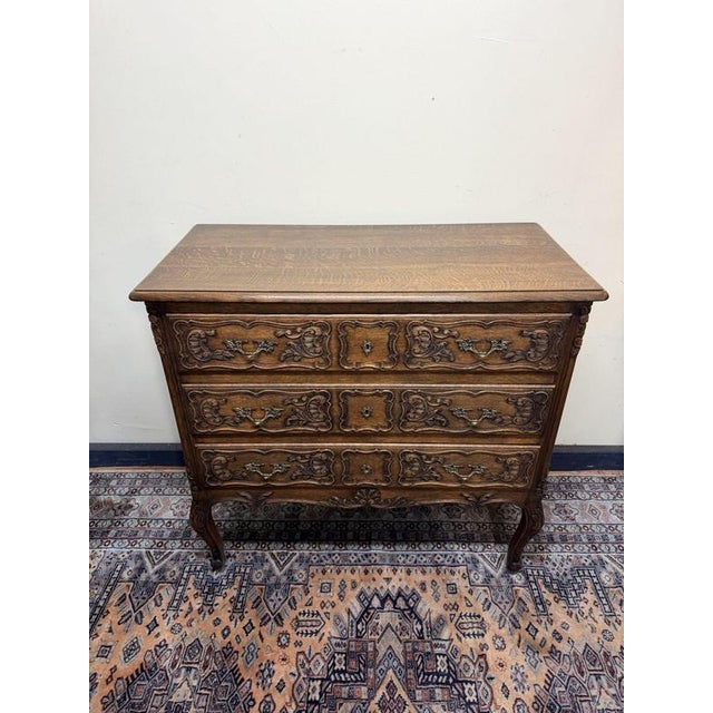 French Oak Chest of Drawers For Sale - Image 9 of 10