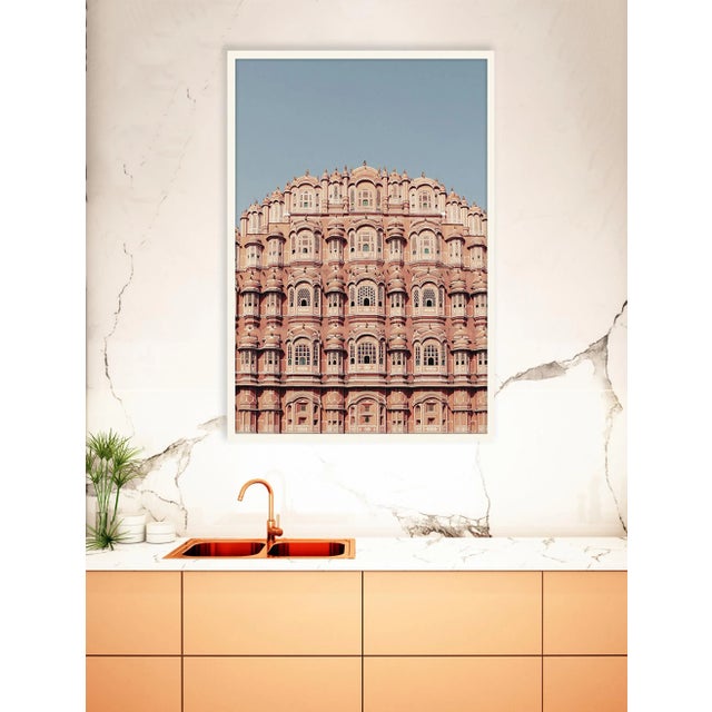 DESCRIPTION: Coral Dream by Trunk Archive, Framed Art Print Frame: White Matte This pink building, in the pink city of...