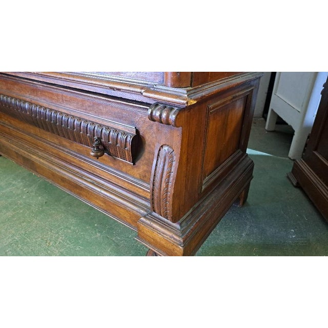 Italian Umbertina Display Cabinet in Walnut For Sale - Image 6 of 7