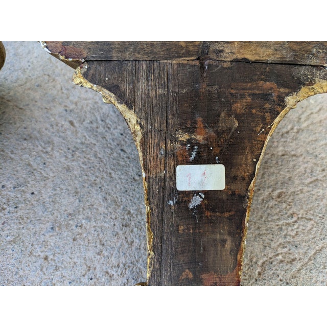 Wood Mid 20th Century Pair Gold Gilt Corbel Style Wall Shelves For Sale - Image 7 of 7