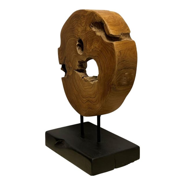 Indonesian Wooden Sculpture On Stand Chairish