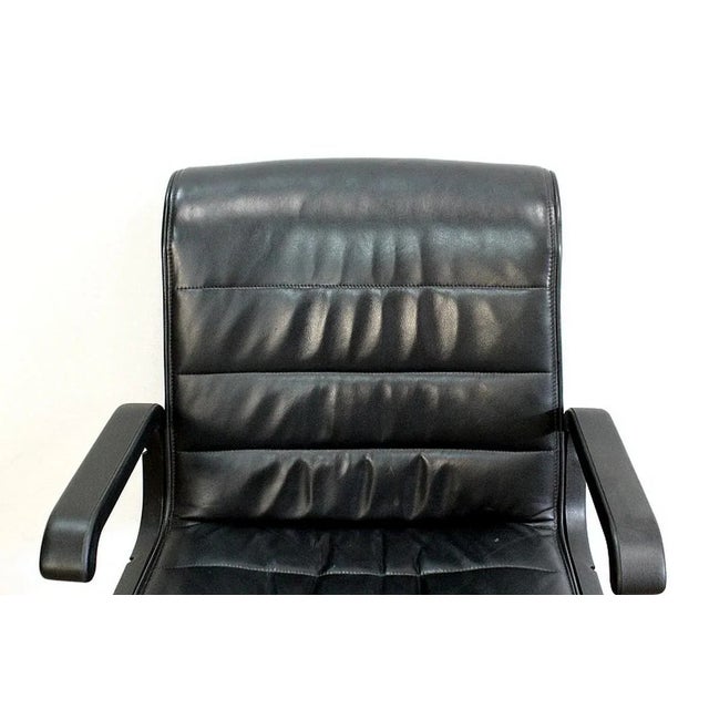 Richard Sapper Set of Leather Office Chairs attributed to Richard Sapper for Knoll Inc. / Knoll International, 1979 For Sale - Image 4 of 18