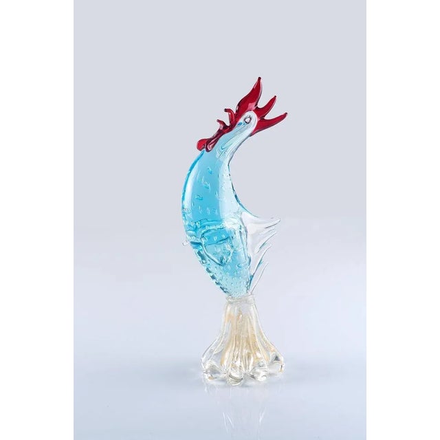 Vintage Rooster Bullicante in Murano Glass For Sale - Image 5 of 5