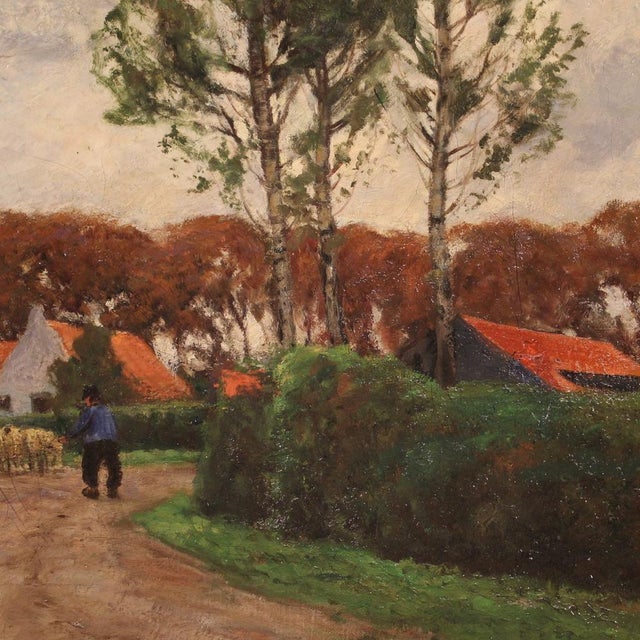 G. V. Hoven, Landscape, 1918, Oil on Canvas For Sale - Image 4 of 16