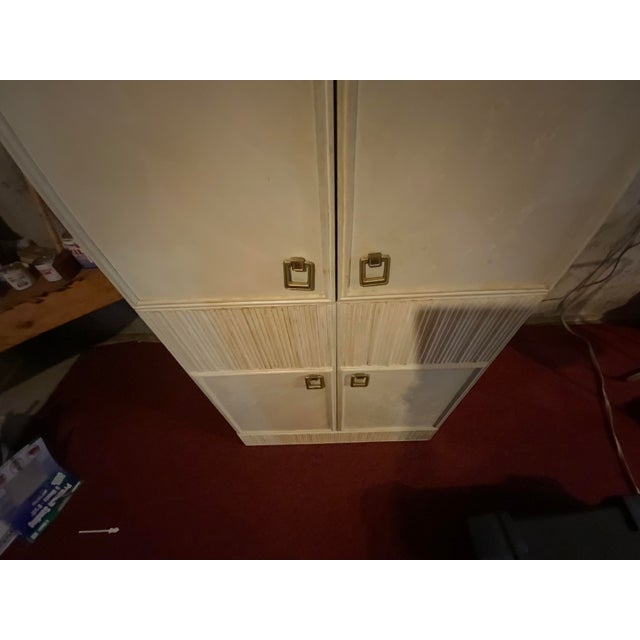 Wood Late 20th Century Ficks Reed Mirrored Glass Cabinet For Sale - Image 7 of 11