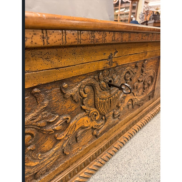 French Country 17th Century Renaissance-Styled Country French Coffer/Trunk For Sale - Image 3 of 10