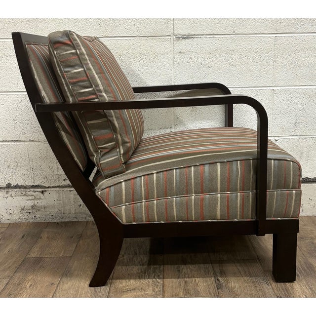 Art Deco Hickory Chair Art Deco Style Accent Chair Club Chair Lounge Chair Armchair For Sale - Image 3 of 10