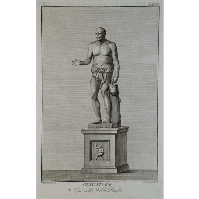 Renaissance Grouping of Three 18th C. Engravings of Ancient Roman Statues in the Vatican, 1784 For Sale - Image 3 of 12