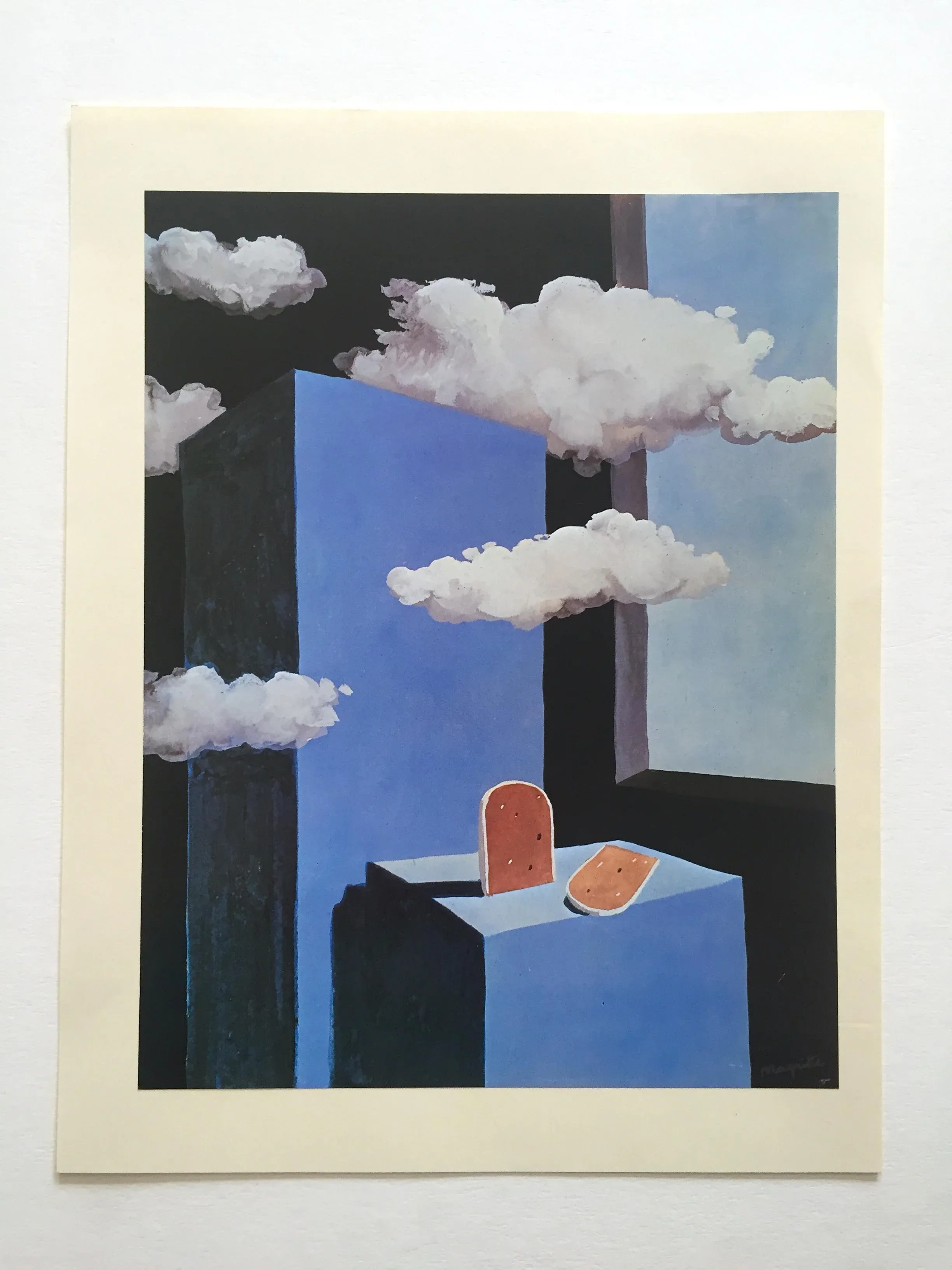 ミニPC magritte Rene Magritte Vintage 1974 Surrealist Authentic Lithograph Print