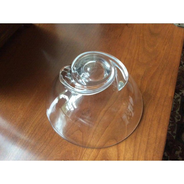 Steuben Glass Vintage Clear Steuben Snail Bottom Crystal Bowl, Signed For Sale - Image 4 of 12