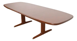 Skovby Danish Modern Sculpted Rosewood Extension Dining Table, Newly Refinished