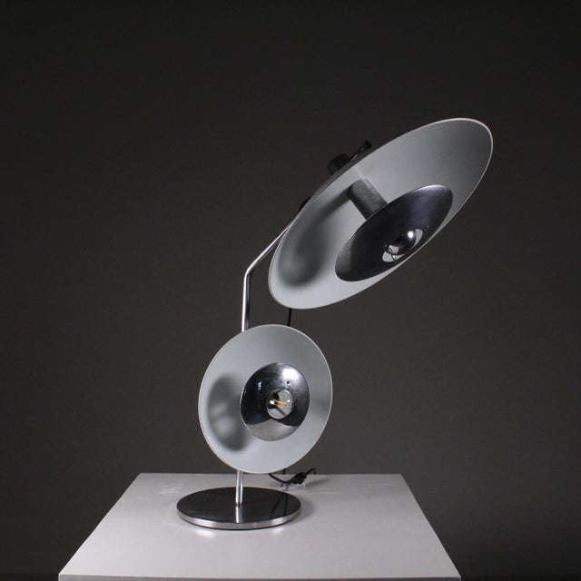 Metal Table Lamp attributed to Enrico Tronconi for Tronconi For Sale - Image 7 of 11