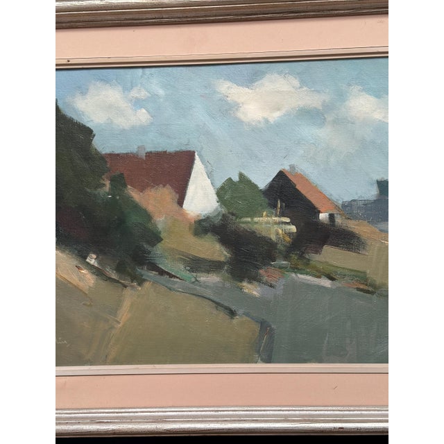 Mid-Century Modern Arne Aspelin, Swedish Landscape, 1960s, Oil on Canvas, Framed For Sale - Image 3 of 10