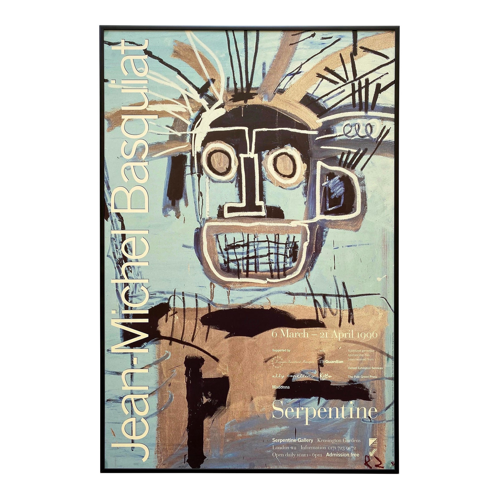 Jean Michel Basquiat Vintage 1996 Lithograph Print Framed