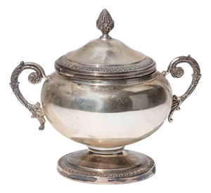 Continental 925 Silver Covered Sugar Bowl, 1950s