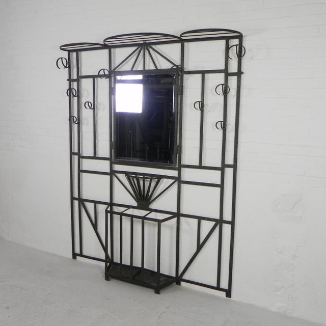 1930s Large Art Deco Standing Wall Coat Rack, 1930s For Sale - Image 5 of 18