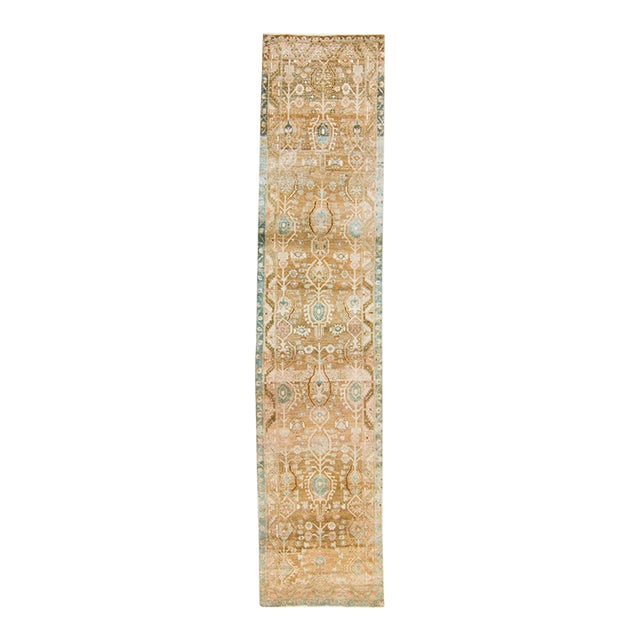 House of Séance - 1910s Antique Kurdish Hand-Knotted Runner - 3’1” X 13’10” For Sale