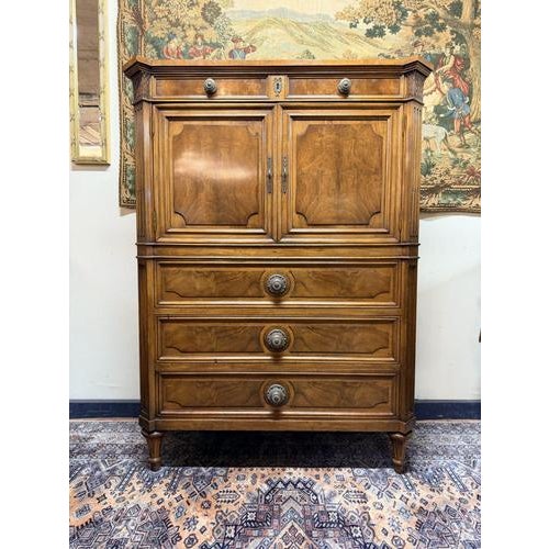 Brown Vintage Walnut Commode from Karges For Sale - Image 8 of 9
