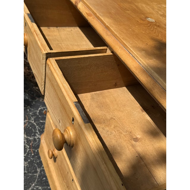 Brown 19th Century Pine Chest of Drawers For Sale - Image 8 of 10