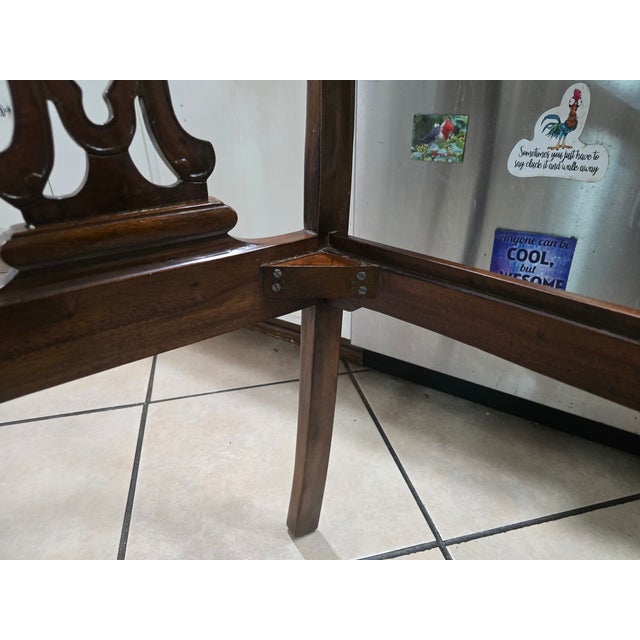 Wood Late 20th Century Chippendale Settee For Sale - Image 7 of 10