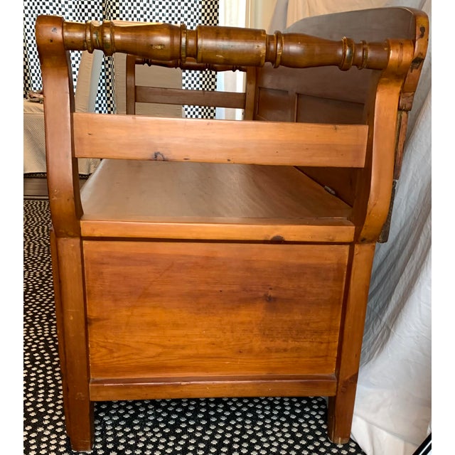 Late 19th Century Mennonite Pine Shloof finished in rich honey butterscotch color.. This antique handmade piece can go...