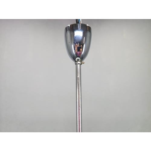 Bauhaus UFO Pendant Light in Chrome and Glass from Drupol, 1940s For Sale - Image 9 of 13