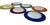 Vintage 80s Mexican Glass Bread Plates - Set of 6 Colorful Textured Rim 5.25" Small Appetizer Side Dishes - Fused Glass For Sale - Image 4 of 18