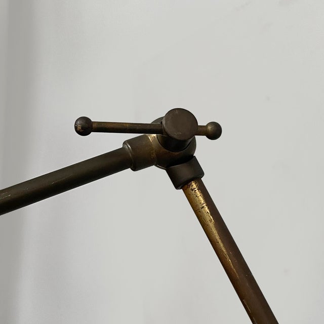 Mid-Century Modern Italian Adjustable Wall Lamp in Metal and Brass, 1950s For Sale - Image 13 of 18