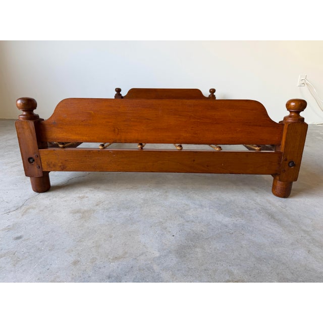 Antique American Walnut Rope Trundle Bed For Sale - Image 13 of 16