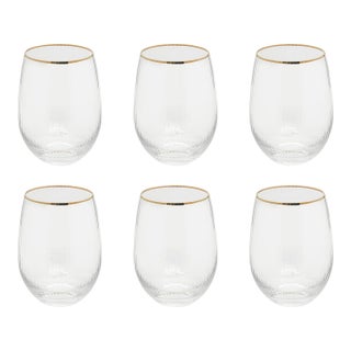 Optic Stemless All Purpose Glasses, Set of 6 For Sale