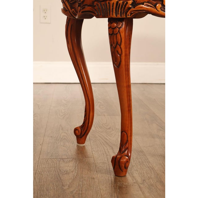 Wood French Louis XV Style Marquetry Inlaid Nightstand For Sale - Image 7 of 18