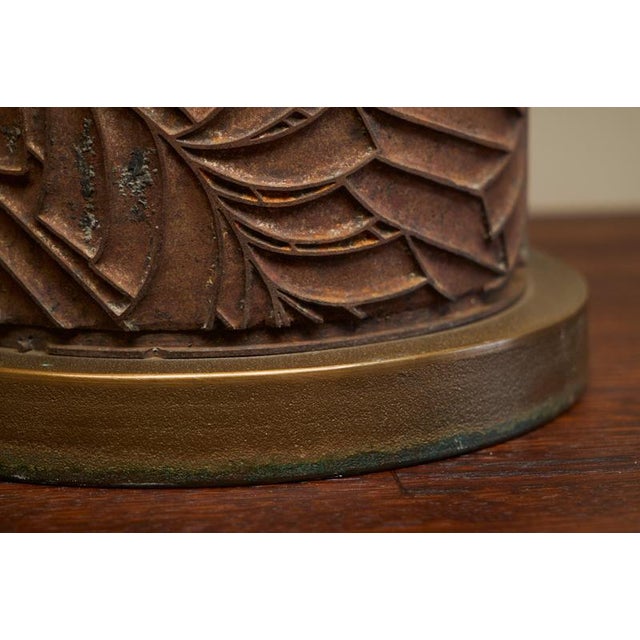 Table Lamp in Bronze by Antoine Callebaut for Jules Wabbes, Belgium, 1970s For Sale - Image 11 of 15