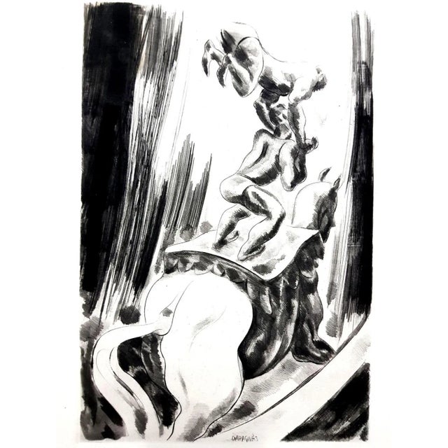 Jean Gabriel Daragnès - Circus - Original Etching 1946 For Sale - Image 9 of 9