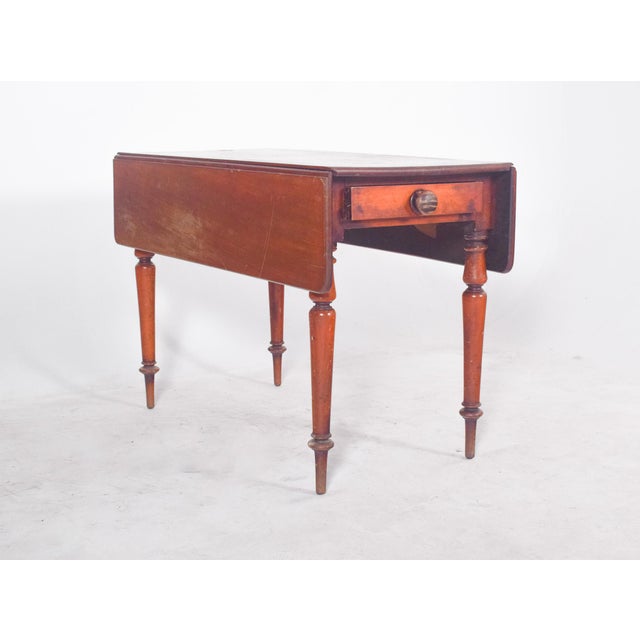 Antique Portuguese Flip Flap Table with Drawer, 1800s For Sale - Image 6 of 10