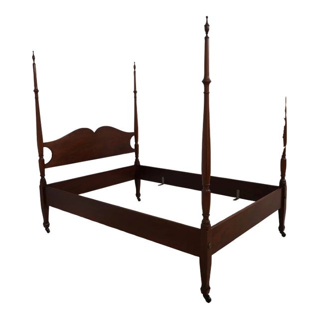 Biggs Full Size Mahogany 4 Post Poster Bed For Sale