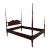 Biggs Full Size Mahogany 4 Post Poster Bed For Sale
