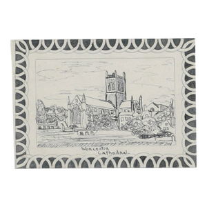1943 William Wood Worcester Cathedral Drawing