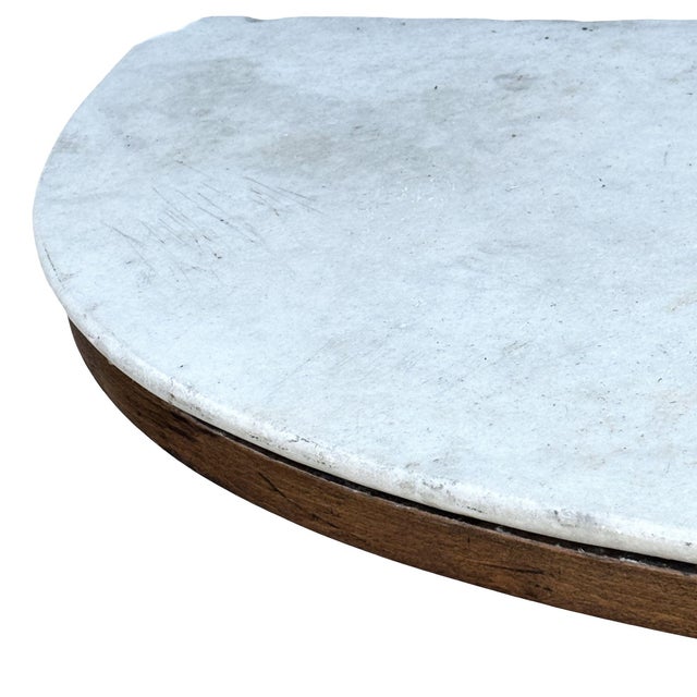 Late Victorian Bent Wood Scrolling Console Table W/ Marble Top by Thonet For Sale - Image 10 of 11