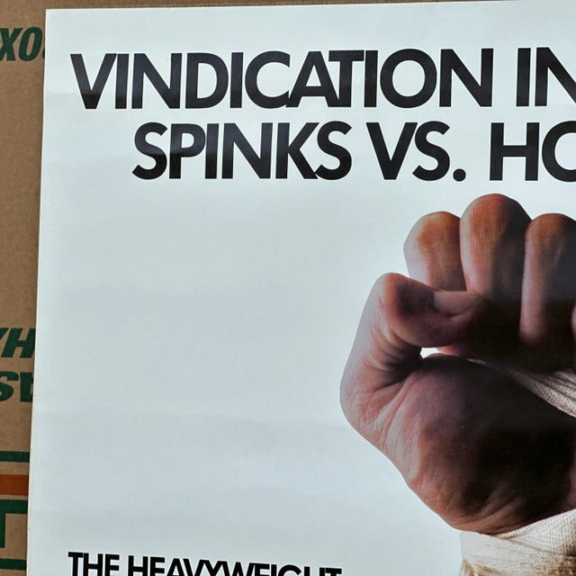 Rare original 1986 fight poster on heavy poster paper Vindication in Vegas Michael Spinks vs. Larry Holmes for the...