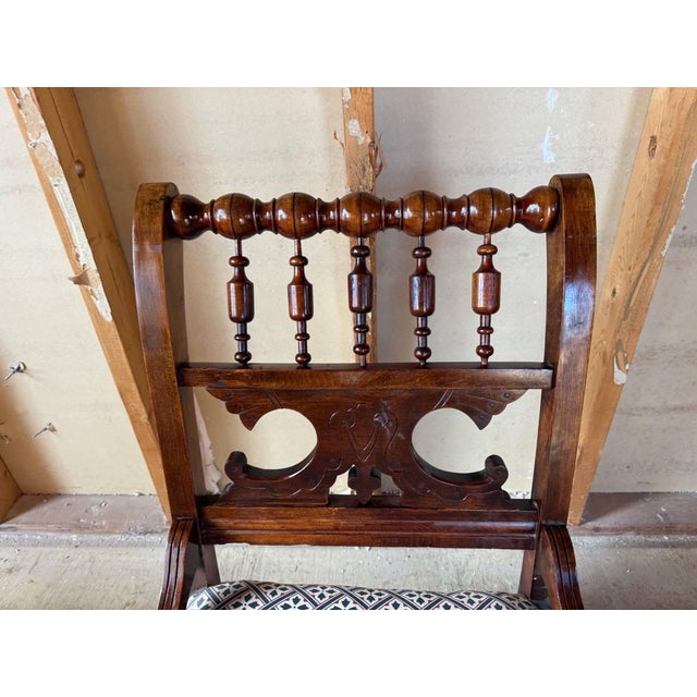 Antique Victorian Gothic Revival and Biedermeier Style Side Chair For Sale In Washington DC - Image 6 of 17